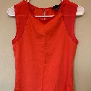 Mango orange sleeveless top